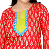 Red Gold Print Top