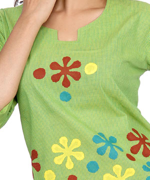 Applique Work Stripes Kurti