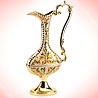 Delicately Carved Gold Plated Flower Vase