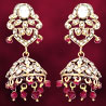 Handcrafted Victorian Earrings with Ruby Danglers