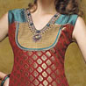 Maroon & Golden Churidaar Kameez