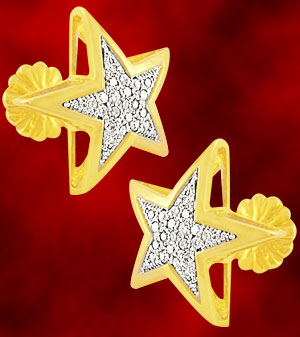 Jagdamba Star Diamond Earrings