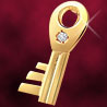 Key Shape Diamond Pendant