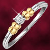 Dual Plated Diamond Solitaire Ring