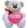 Cream Teddy with Heart