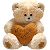Cream Teddy Bear with Heart