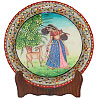 Lovely Marble Plate with Mughlai Painting