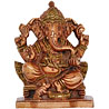 Copper Shade Brass Sitting Ganesha